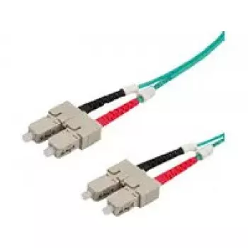 EFB Elektronik O7413.5 cable de conexión de fibra óptica dúplex, SC-SC, OM3 50/125 µm, LSZH, 5 m, turquesa