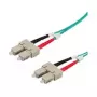 EFB Elektronik O7413.5 cable de conexión de fibra óptica dúplex, SC-SC, OM3 50/125 µm, LSZH, 5 m, turquesa