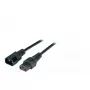 Cable de alimentación EFB Elektronik EK601SW.1 negro 1 m C14 C13