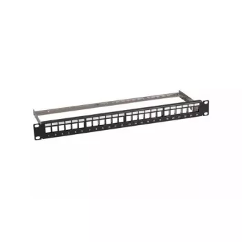 Panel de parcheo 1U EFB Elektronik B37200100TS.24 — 10GBase-T, 10 Gigabit Ethernet, RJ-45, negro, 482,6 mm de ancho