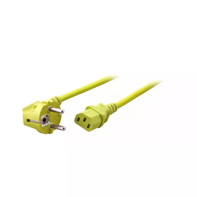 Cable de alimentación EFB Elektronik EK588GE.3V2 — amarillo, 3 m, tipo F a C13, 250 V 10 A