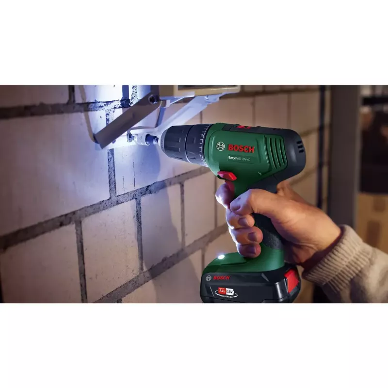 Taladro atornillador a batería Bosch EasyDrill 18V-40, 2 velocidades, portabrocas de cambio rápido 13 mm