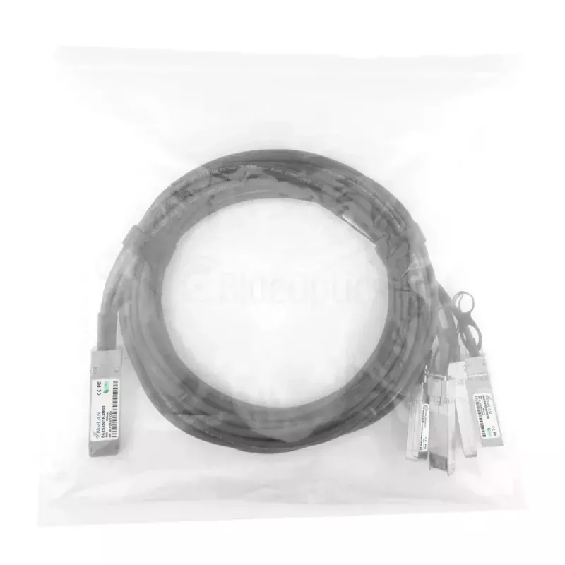Cable de red BlueOptics DAC-Q28-4S28-25G-2M-BL QSFP28 4xSFP28 InfiniBand 2 m negro