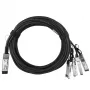 Cable de red BlueOptics DAC-Q28-4S28-25G-2M-BL QSFP28 4xSFP28 InfiniBand 2 m negro