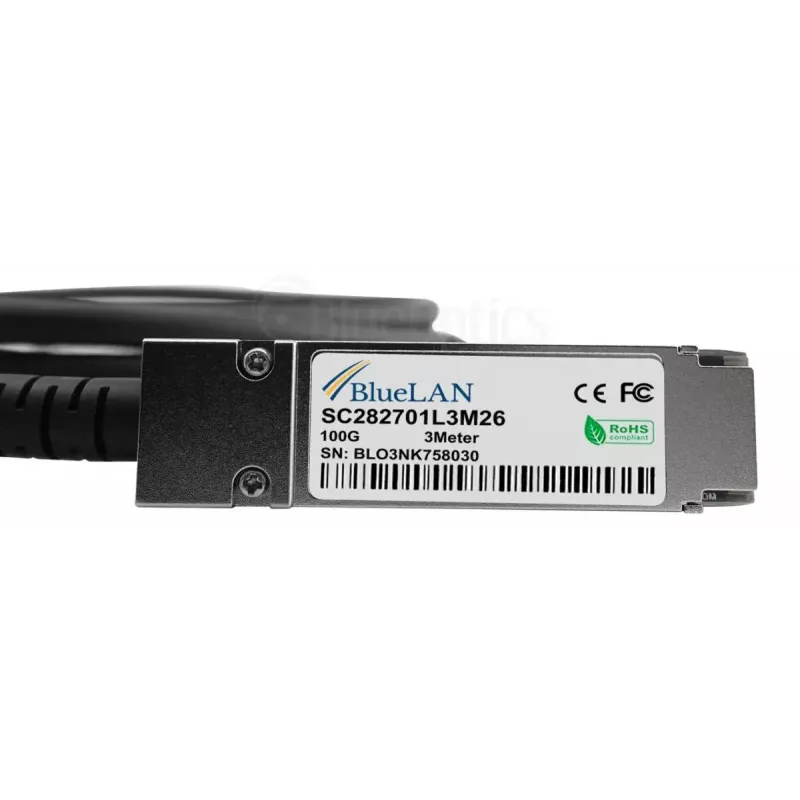BlueOptics XQ+BC0003-XS+-BL cable de fibra óptica InfiniBand 3 m QSFP28 4xSFP28 conector macho/conector macho