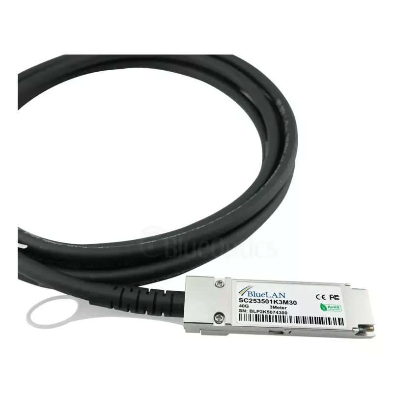 Cable de red BlueOptics JG331A-BL QSFP 4 x SFP+ InfiniBand 5 m negro