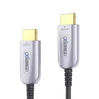Cable HDMI FiberX FX-I350-015 15m Type-A conector macho 2.0 18Gbit/s negro plata