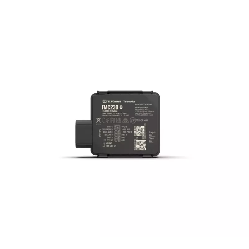 Rastreador GPS Teltonika FMC230 impermeable LTE CAT 1 negro
