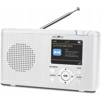 Reflexion TRA23DAB/WH DAB+/FM radio de sobremesa, recargable, blanco