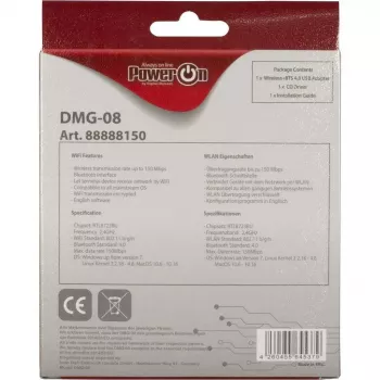 Adaptador inalámbrico Inter-Tech DMG-08 WLAN Bluetooth 150 Mbit/s
