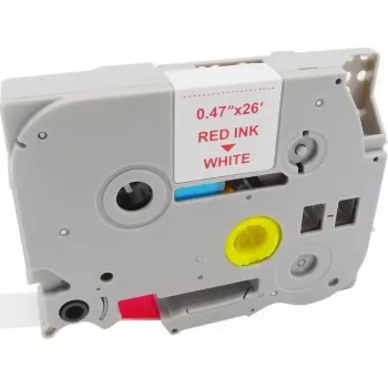 Cartucho de cinta de plástico MediaRange Brother TZ-232 12mm 8m rojo sobre blanco