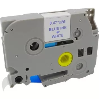 Cartucho de cinta de plástico MediaRange Brother TZ-233 12mm 8m azul sobre blanco