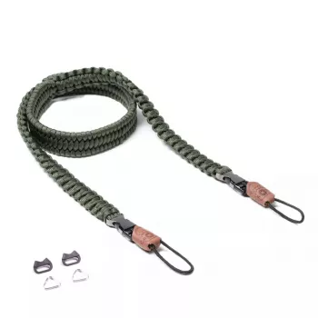 Correa de cámara de paracord C-ROPE Traveler, 100 cm, Military Olive