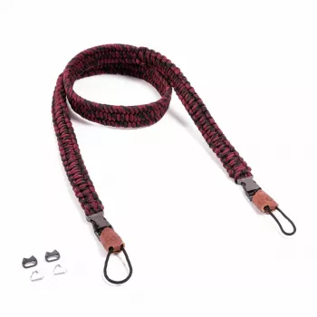 Correa de cámara de paracord C-ROPE Traveler, 125 cm, Red Dots