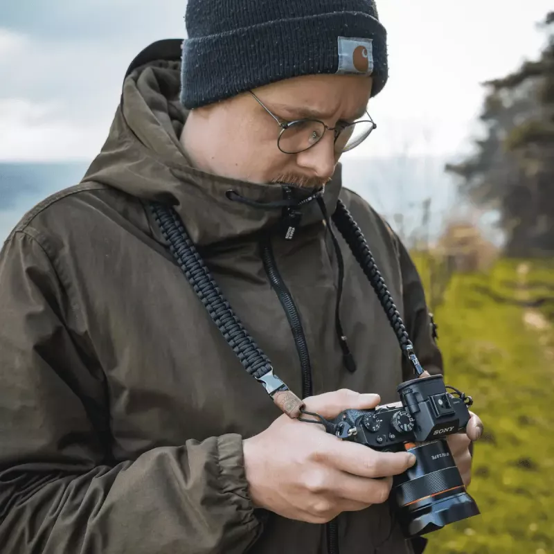 C-ROPE Traveler correa de paracord para cámara, 125 cm, Dark Coffee
