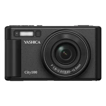 Cámara compacta Yashica City 100 72 MP CMOS negro 3x zoom óptico