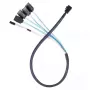 Cable SILVERSTONE SAS a 4×SATA CPS05-RE 0,6 m SFF-8643 a 4×7 pines SATA