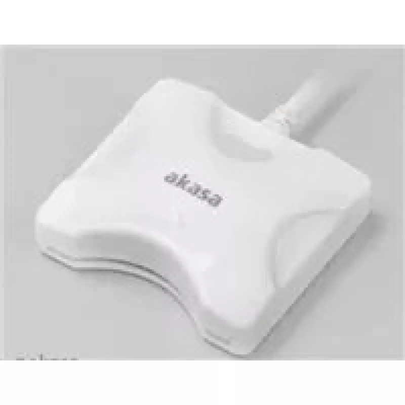 Lector de tarjetas Akasa AK-CR-03WHV2 USB 3.0 blanco, lector externo multirranura para SD/microSD/CF/Memory Stick