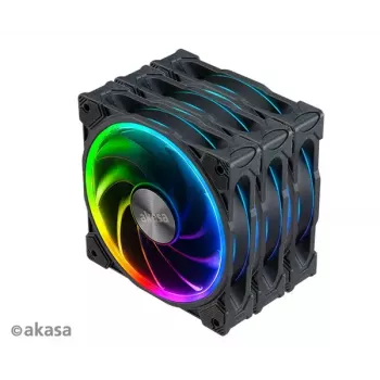 Set de ventiladores axiales para caja Akasa SOHO AR LED 12 cm RGB, 3 unidades