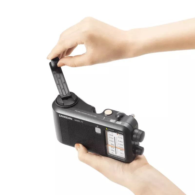 Radio portátil Sangean MMR-77 Analógica AM FM Negra 3,5 mm auriculares