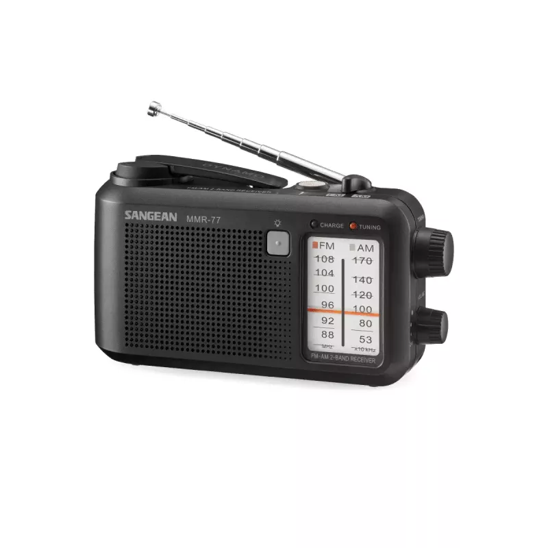 Radio portátil Sangean MMR-77 Analógica AM FM Negra 3,5 mm auriculares