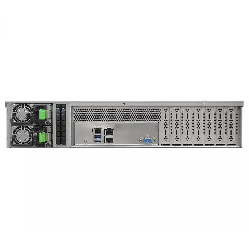 Barebone de servidor ASRock 2U12L2S-SIENA (2U) — AMD SoC, Socket SP6, 12 bahías de 3,5 pulgadas + 2 de 2,5 pulgadas, fuente de alimentación 800W, DDR5 hasta 96GB