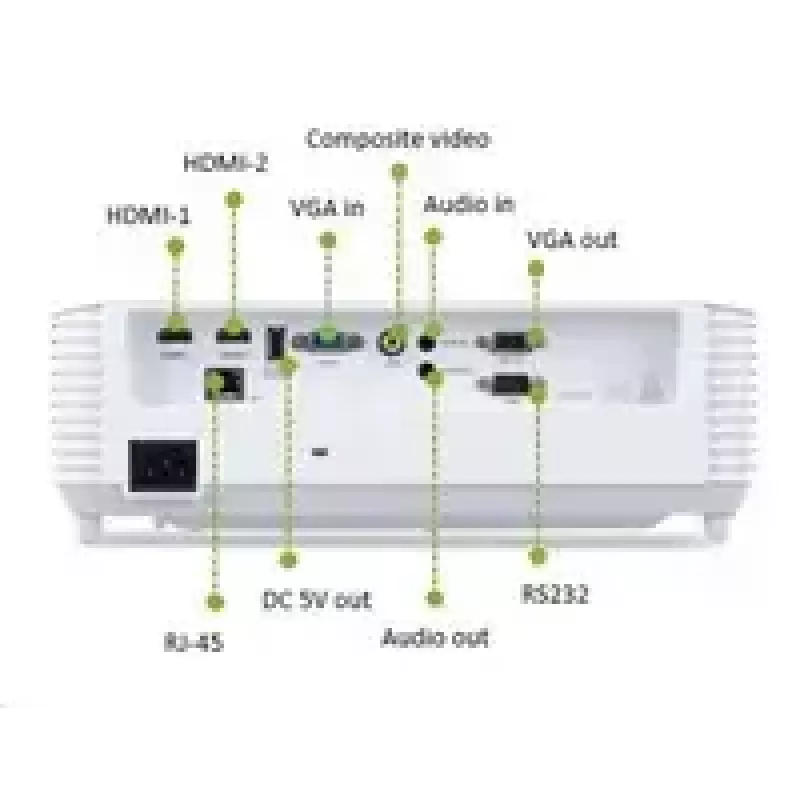 Proyector de tiro corto Acer S1387n, WXGA 1280x800, 4000 ANSI, 20.000:1, HDMI/VGA/RJ45, altavoz de 16W, 3,1 kg