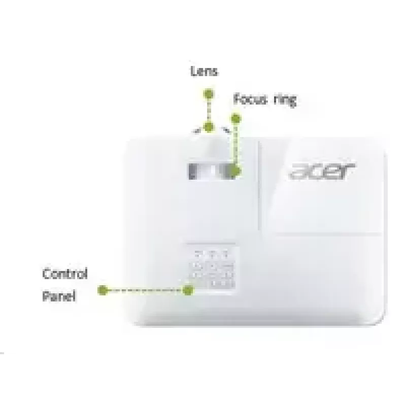 Proyector de tiro corto Acer S1387n, WXGA 1280x800, 4000 ANSI, 20.000:1, HDMI/VGA/RJ45, altavoz de 16W, 3,1 kg