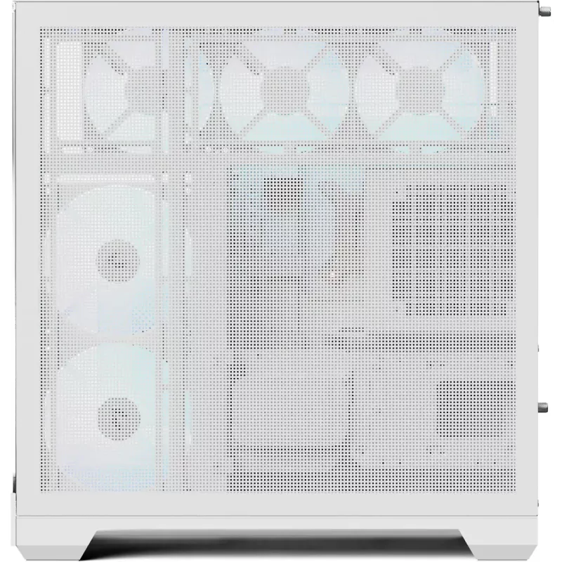 Caja de PC torre APNX V2-F-WT-v1, blanca, con tres paneles de cristal templado