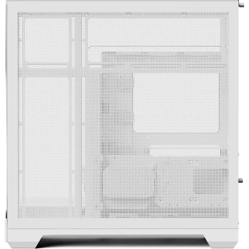 Caja de PC torre APNX V2-F-WT-v1, blanca, con tres paneles de cristal templado