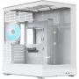 Caja de PC torre APNX V2-F-WT-v1, blanca, con tres paneles de cristal templado