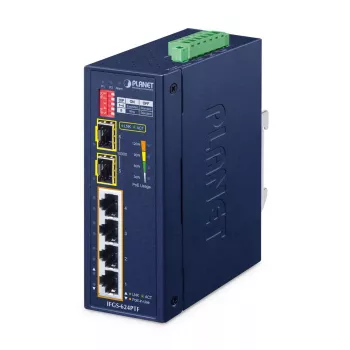 Switch no gestionado PLANET IFGS-624PTF 4 puertos Fast Ethernet PoE
