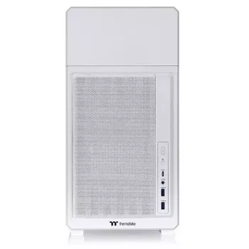 Caja de PC THERMALTAKE TR300 TG Snow White Mid-Tower, panel lateral de cristal templado