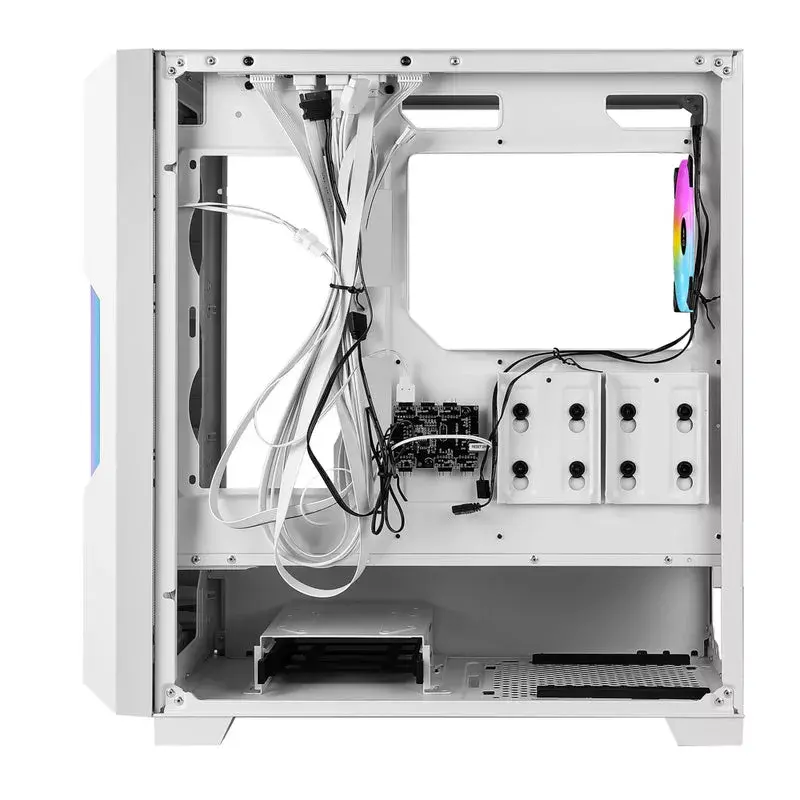 Caja de PC Azza Guardian Glass semitorre blanca