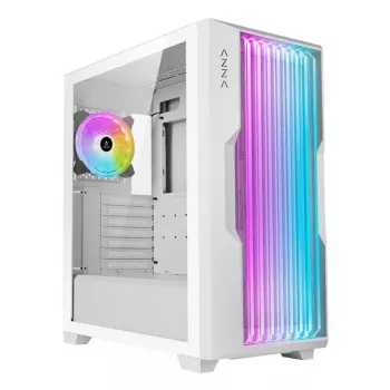 Caja de PC Azza Guardian Glass semitorre blanca