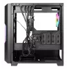 Caja de PC AZZA Guardian Glass semitorre – negra, ATX/Micro‑ATX/ITX/EATX, compatible con 3,5 pulgadas×2 / 2,5 pulgadas×4, ventiladores frontales de 120/140 mm