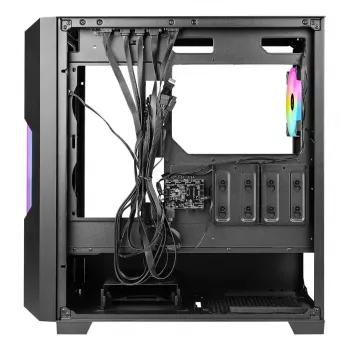 Caja de PC AZZA Guardian Glass semitorre – negra, ATX/Micro‑ATX/ITX/EATX, compatible con 3,5 pulgadas×2 / 2,5 pulgadas×4, ventiladores frontales de 120/140 mm
