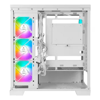 Caja semitorre AZZA Cove 570W CSAZ-570W, USB Type-C, 4 ventiladores ARGB, blanca