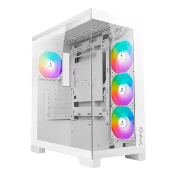 Caja semitorre AZZA Cove 570W CSAZ-570W, USB Type-C, 4 ventiladores ARGB, blanca