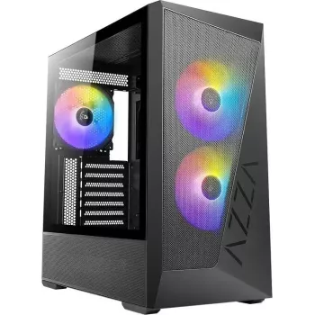 Caja de PC gaming AZZA Reaver 225K01 semitorre ATX con conectores USB 2.0 y USB 3.0