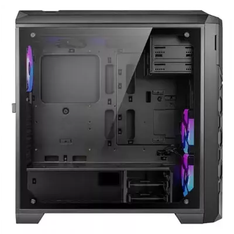 Caja de PC AZZA STORM ARGB torre completa – negra, compatible con ATX/Micro-ATX/EATX, ventiladores ARGB preinstalados