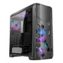 Caja de PC AZZA STORM ARGB torre completa – negra, compatible con ATX/Micro-ATX/EATX, ventiladores ARGB preinstalados