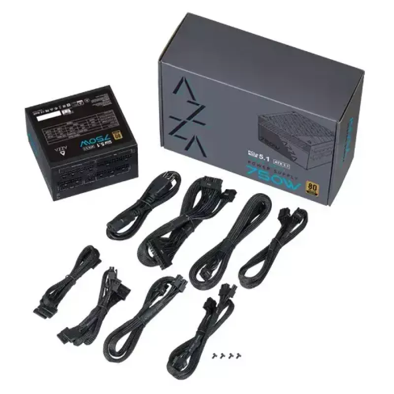 Fuente de alimentación Azza PSAZ-750G 750 W 20+4 pines ATX ATX negra