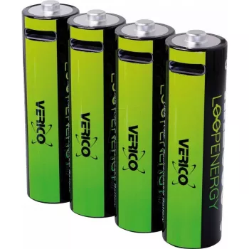 Batería AA de Li‑Ion recargable VERICO LoopEnergy AA2550 USB‑C pack de 4