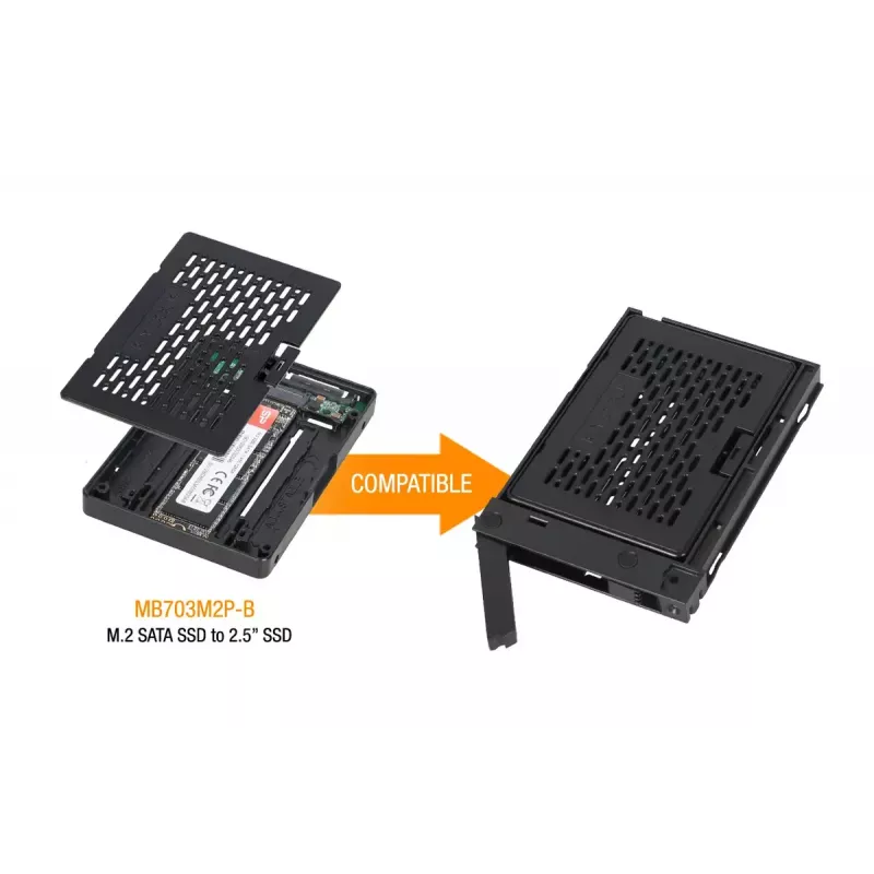 Caja para HDD Icy Dock MB742TP-B Universal plástico 134mm de ancho