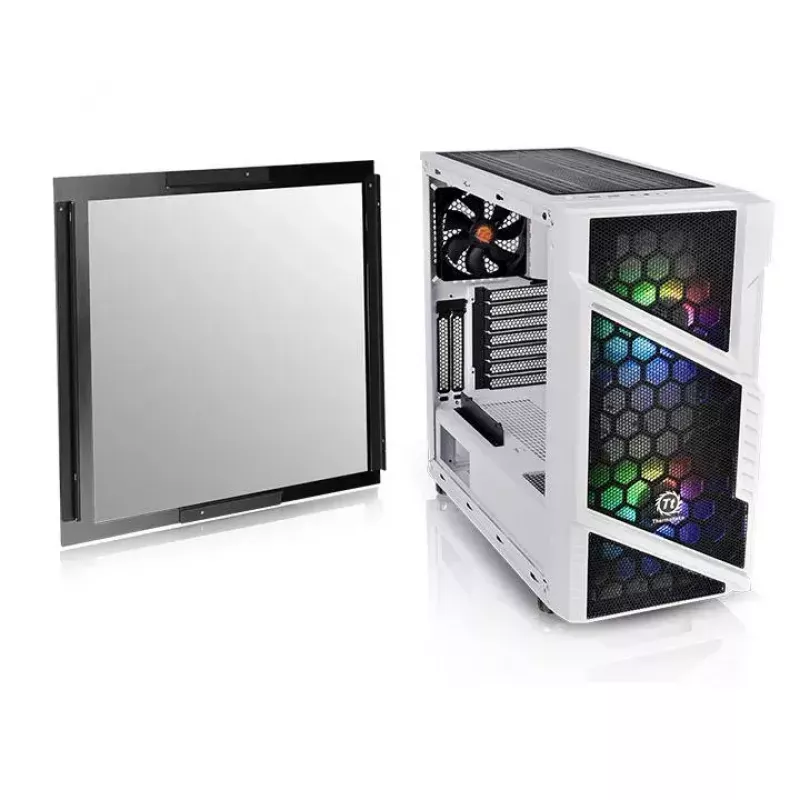 Caja de PC Thermaltake Commander C31 TG Snow ARGB Edition torre Midi negra, blanca