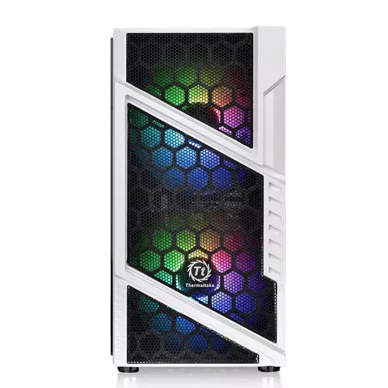 Caja de PC Thermaltake Commander C31 TG Snow ARGB Edition torre Midi negra, blanca