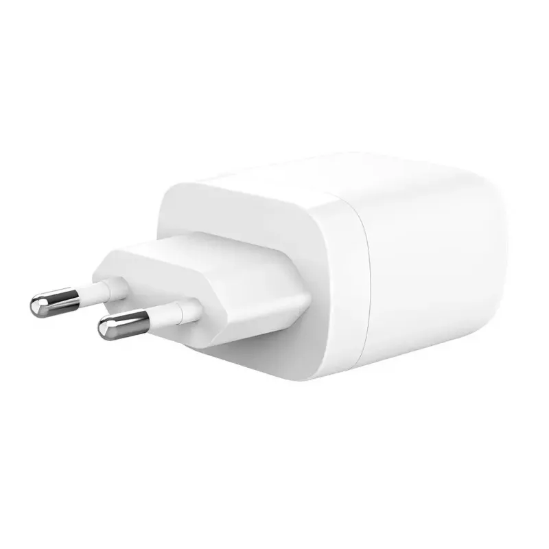 Silicon Power QM25 cargador de pared de 30W con dos puertos, USB-C y USB-A, blanco (SP30WASYQM252PCW)