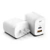 Silicon Power QM25 cargador de pared de 30W con dos puertos, USB-C y USB-A, blanco (SP30WASYQM252PCW)