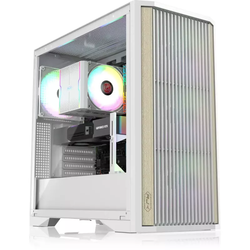 Caja de PC torre RAIJINTEK AGOS MAX-MS4 blanca con cristal templado
